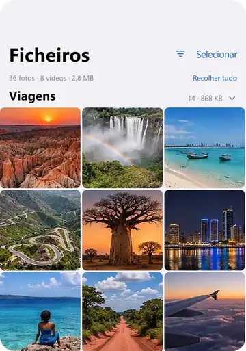 Álbum Viagens no Pratika Alívio com fotos de paisagens